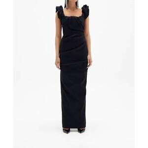 NEW RACHEL GILBERT kalina gown in black